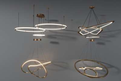 现代吊灯3D模型下载